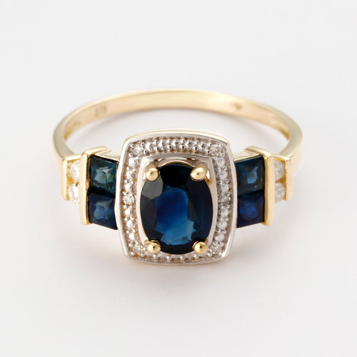 Bague "Charmante" Diamants 0,084/10; Sa1,69/5 - Or Jaune 375/1000