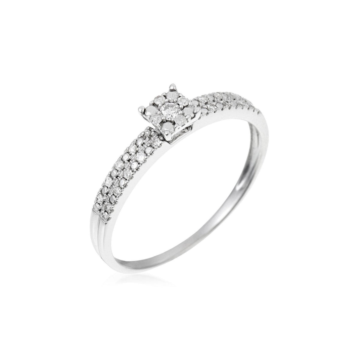 "Isisford" Ring D 0,12/25 - 375/1000 White Gold