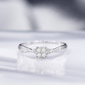 Anillo "Lismore" D 0.16/21 - Oro blanco 375/1000