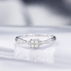 Anillo "Lismore" D 0.16/21 - Oro blanco 375/1000
