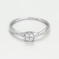 Anillo "Lismore" D 0.16/21 - Oro blanco 375/1000