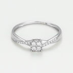 Anillo "Lismore" D 0.16/21 - Oro blanco 375/1000