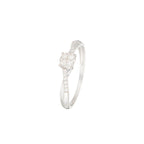 Anillo "Lismore" D 0.16/21 - Oro blanco 375/1000