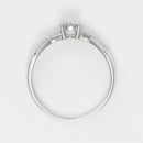 Bague "Lismore" D 0,16/21 - Or Blanc 375/1000