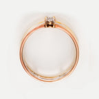 Bague "Bario" D 0,032/3 - Or Tricolore 375/1000