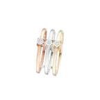 Anillo "Bario" D 0.032/3 - 375/1000 Oro Tricolor
