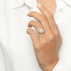 Anillo "Newcastle" D 0.51/76 - Oro blanco 375/1000