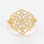 "Dentelle" Ring D0.06/11 - 9ct Yellow Gold