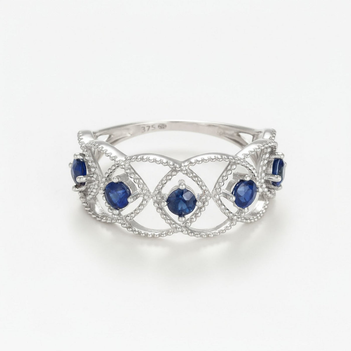 Bague "Amoro" S0,82/5 - Or Blanc 375/1000