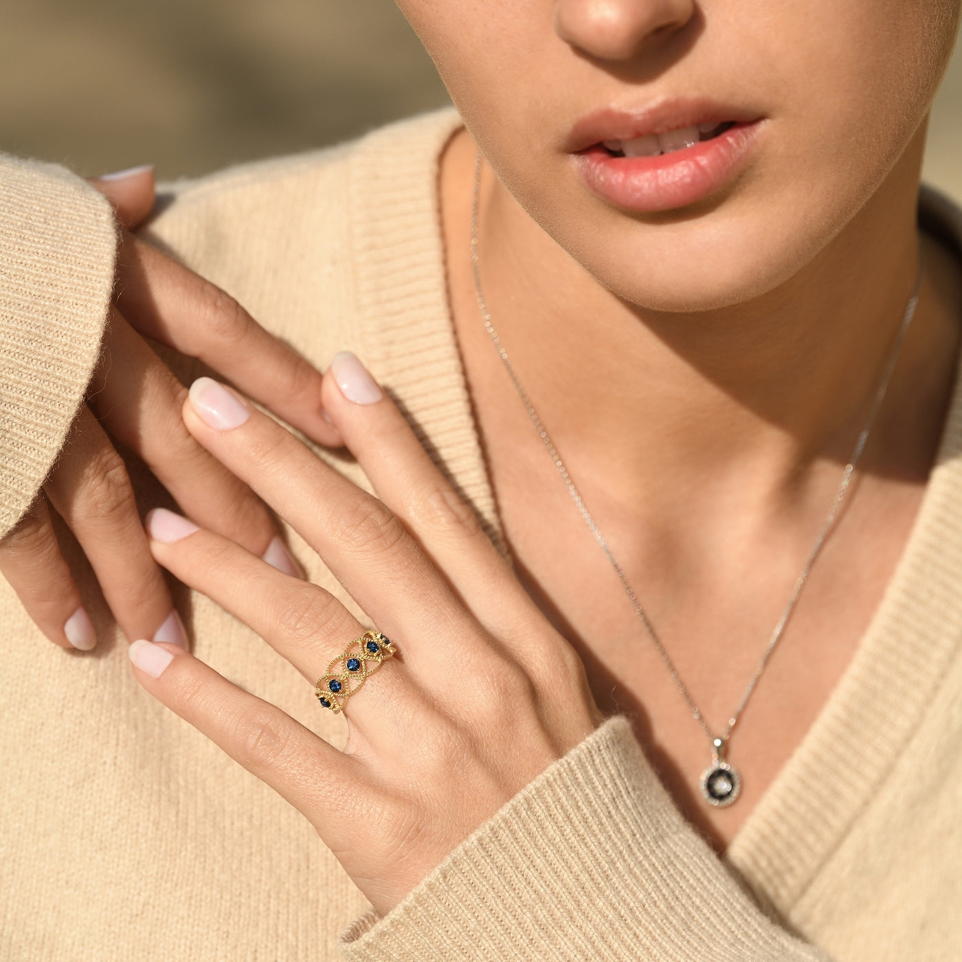 "Amoro" Ring S0.82/5 - 375/1000 Yellow Gold