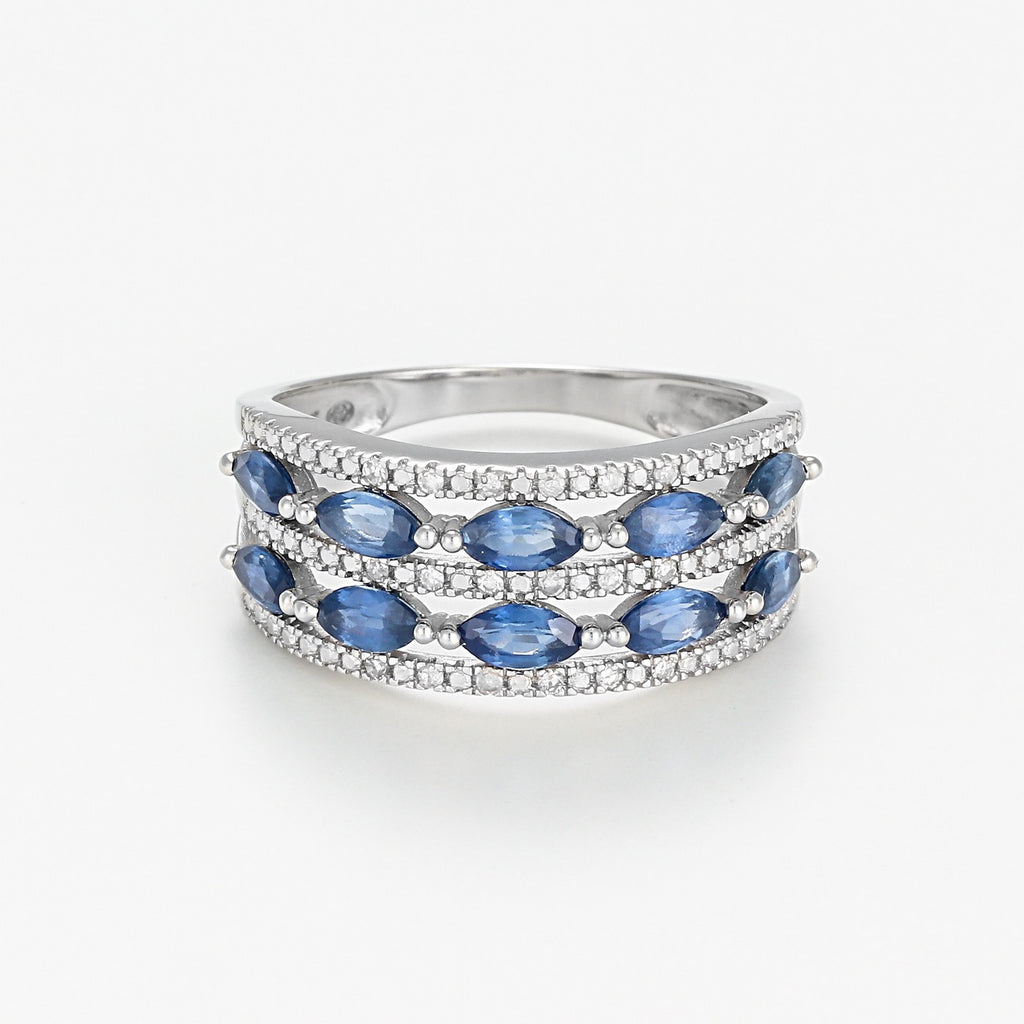Bague "Doux Rêve" Diamants 0,06/18 Sa1,33/10 - Or Blanc 375/1000