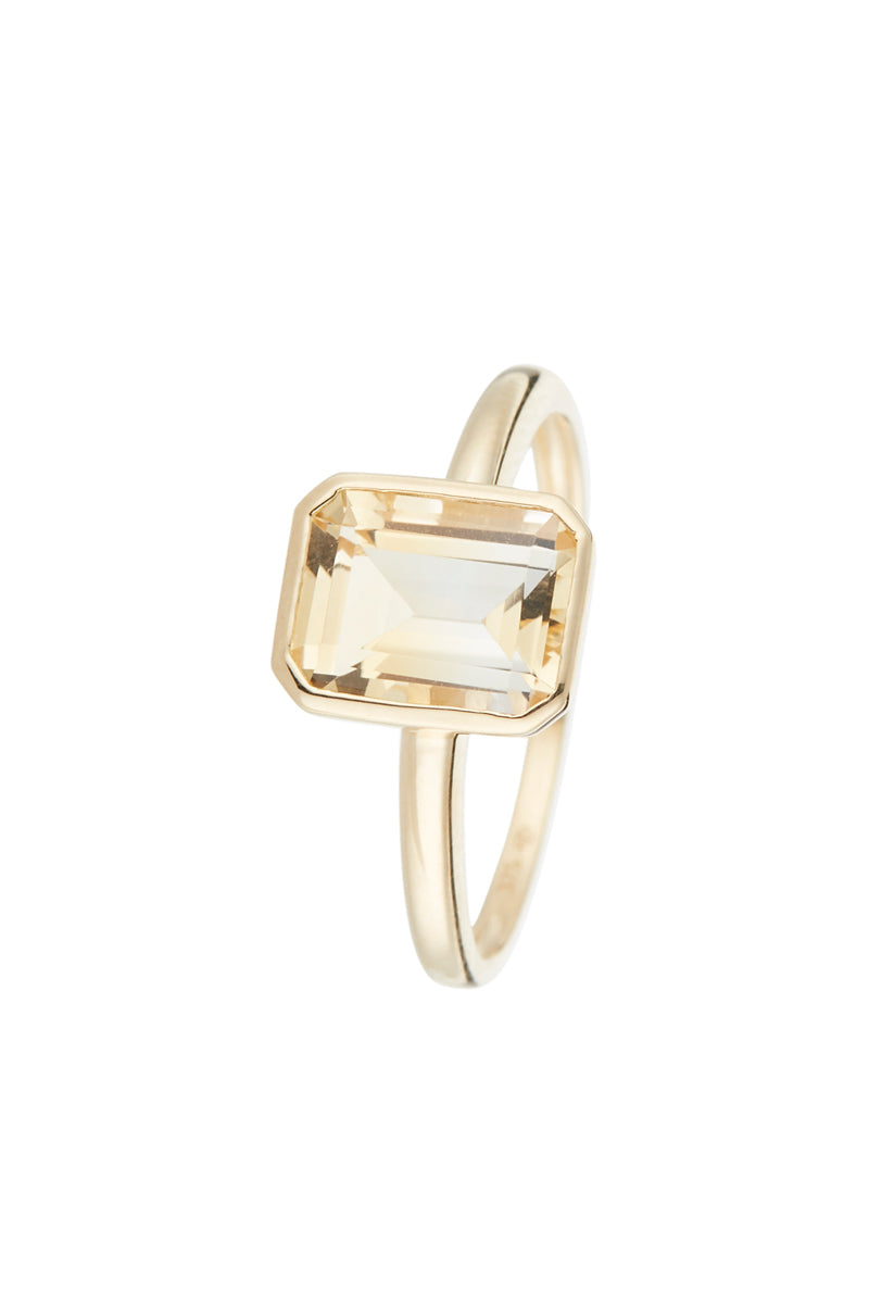 Anillo Citrino "Classy" 1.86/1 - Oro amarillo 375/1000