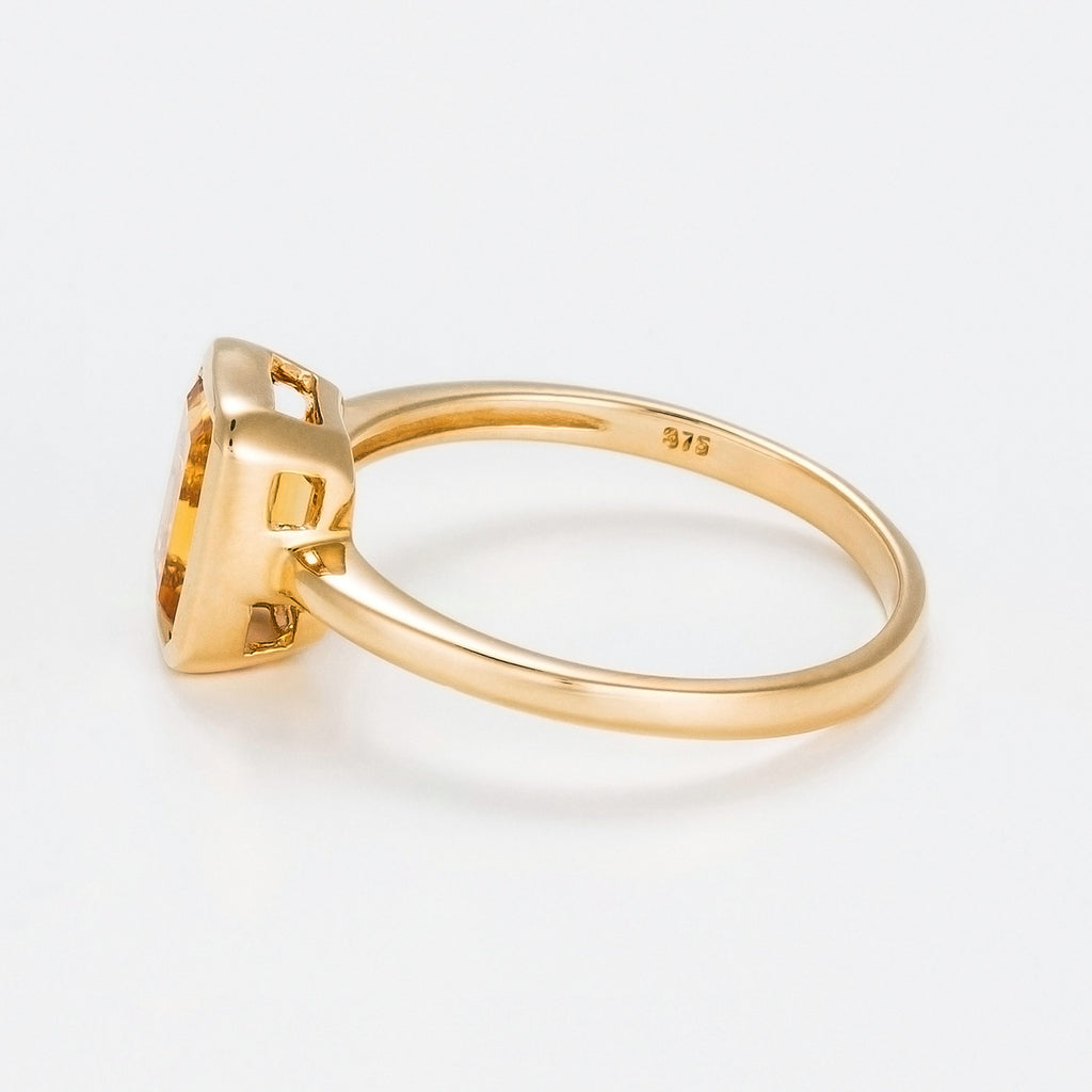 Anillo Citrino "Classy" 1.86/1 - Oro amarillo 375/1000