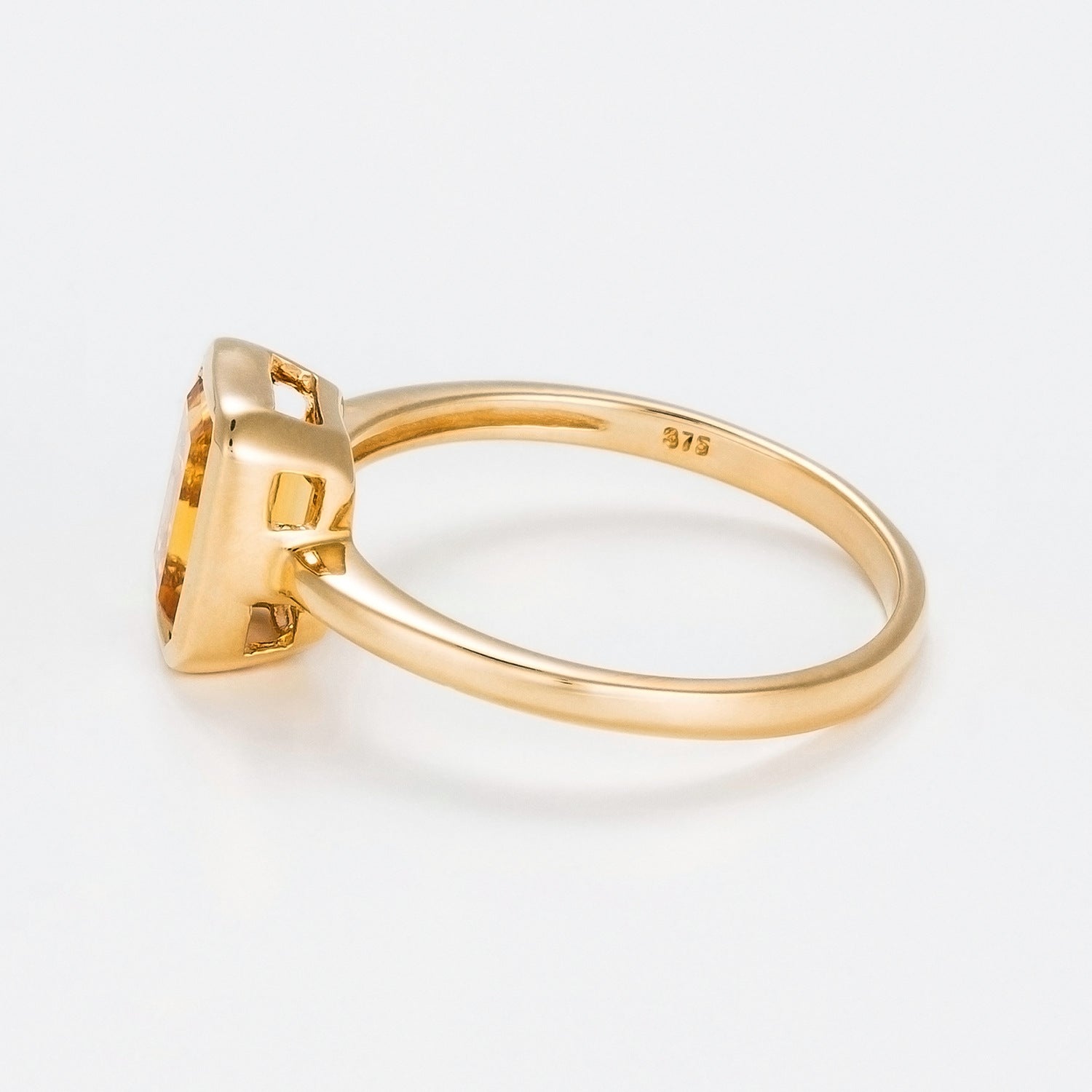 Anillo Citrino "Classy" 1.86/1 - Oro amarillo 375/1000