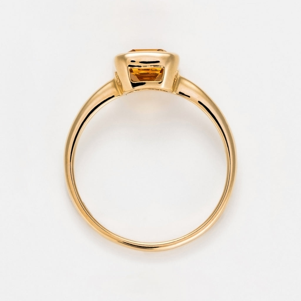 Anillo Citrino "Classy" 1.86/1 - Oro amarillo 375/1000