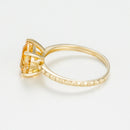 Bague "Clou" Citrine 2,3/1 - Or Jaune 375/1000