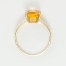 Bague "Clou" Citrine 2,3/1 - Or Jaune 375/1000