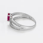 “Eugenie” Ring Dia 0,2/37 Ru 0,6/1 - 375/1000 White Gold
