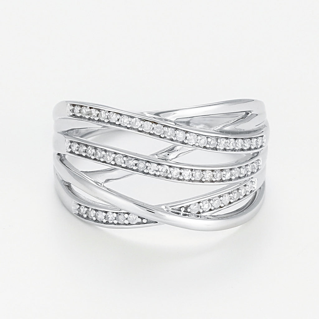 "Our Paths" Ring D0,19/53 - 375/1000 White Gold
