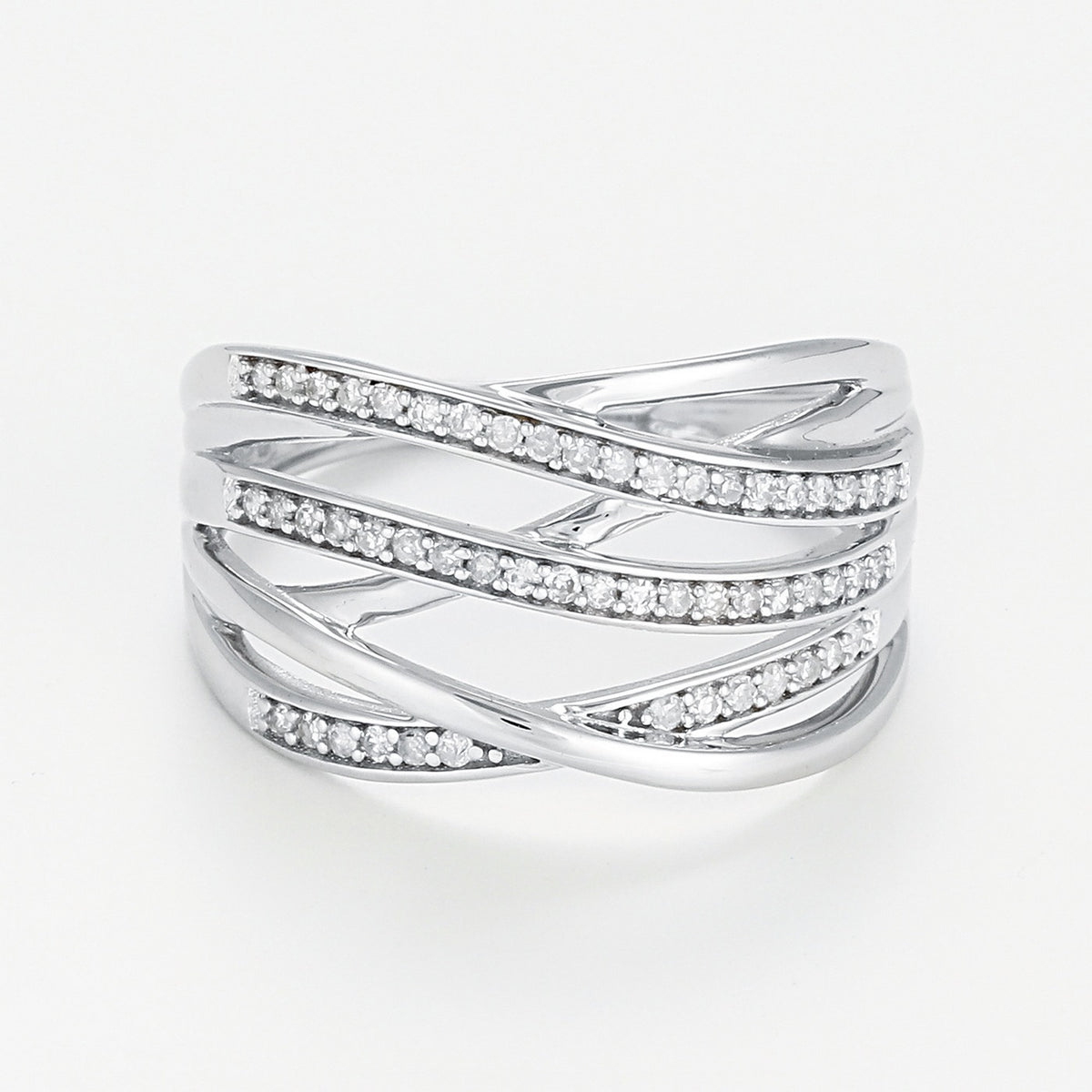 "Our Paths" Ring D0,19/53 - 375/1000 White Gold