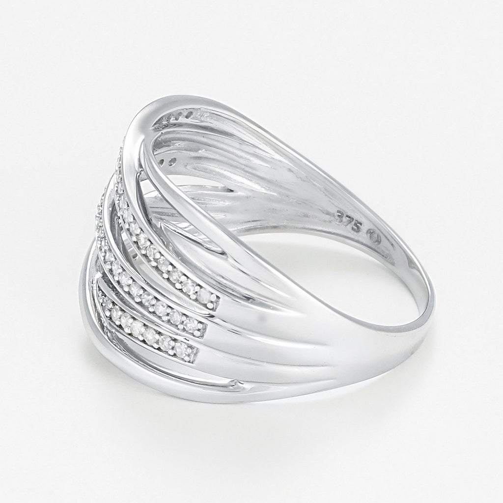 "Our Paths" Ring D0,19/53 - 375/1000 White Gold