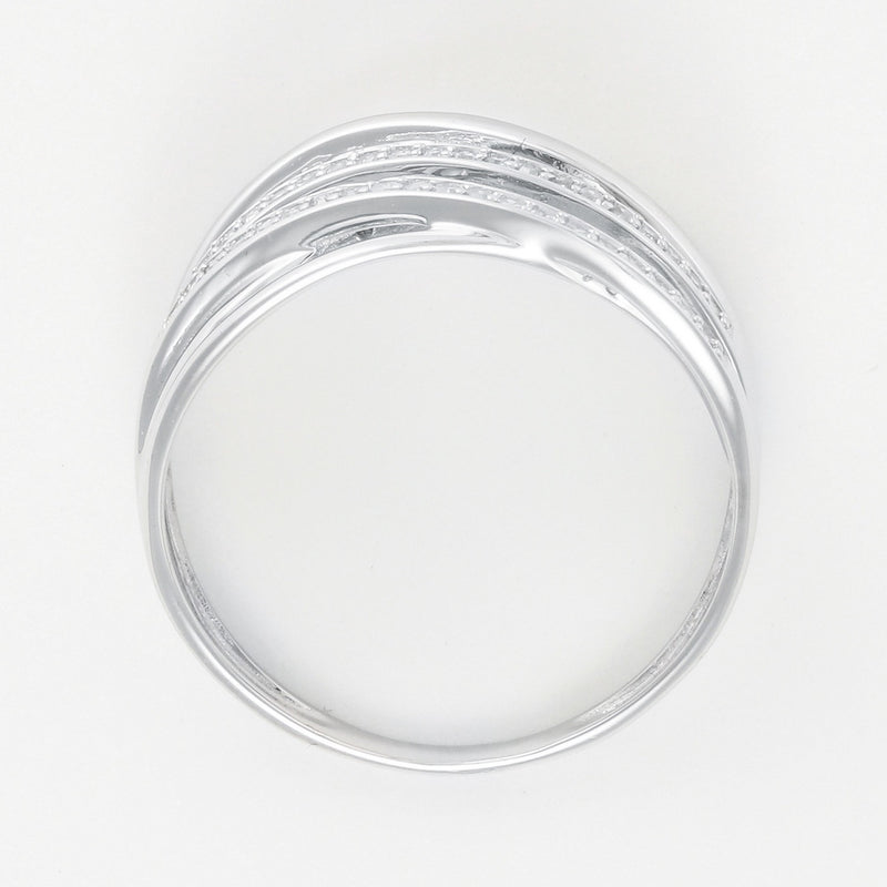 Bague "Nos Chemins" D0,19/53 - Or Blanc 375/1000