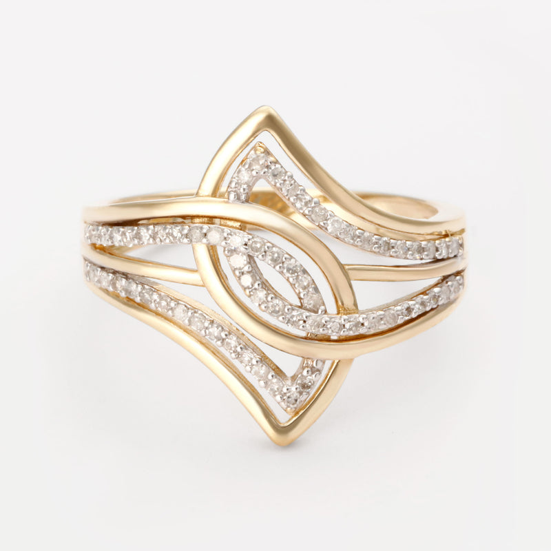 Bague "Éclat De Vie" Diamants 0,21/60 - Or Jaune 375/1000