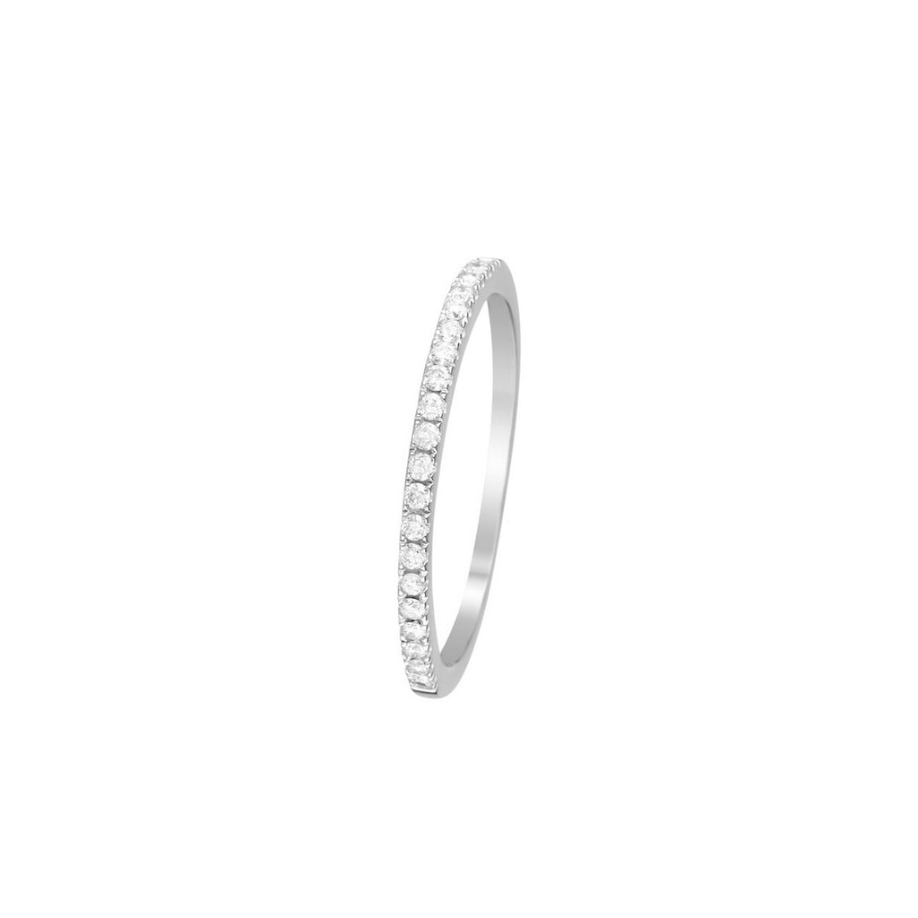 Bague "Alliance Délice" Diamants 0,16/20 - Or Blanc 375/1000