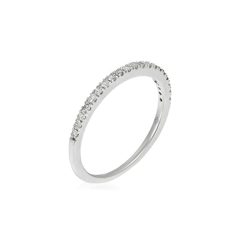 Anillo "Alliance Délice" Diamantes 0.16/20 - Oro blanco 375/1000