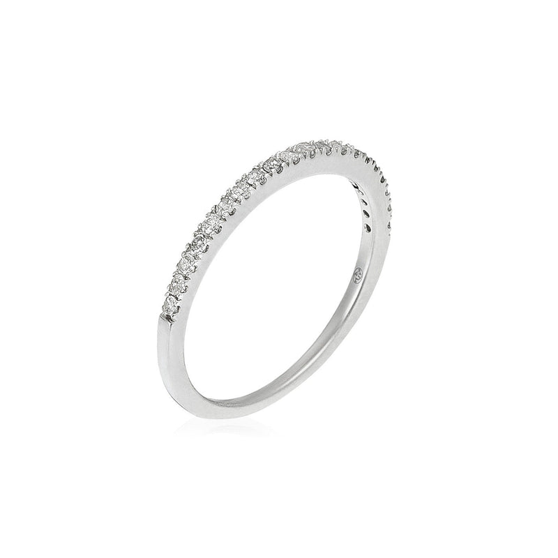 Bague "Alliance Délice" Diamants 0,16/20 - Or Blanc 375/1000