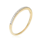 Bague "Alliance Délice" Diamants 0,16/20 - Or Jaune 375/1000