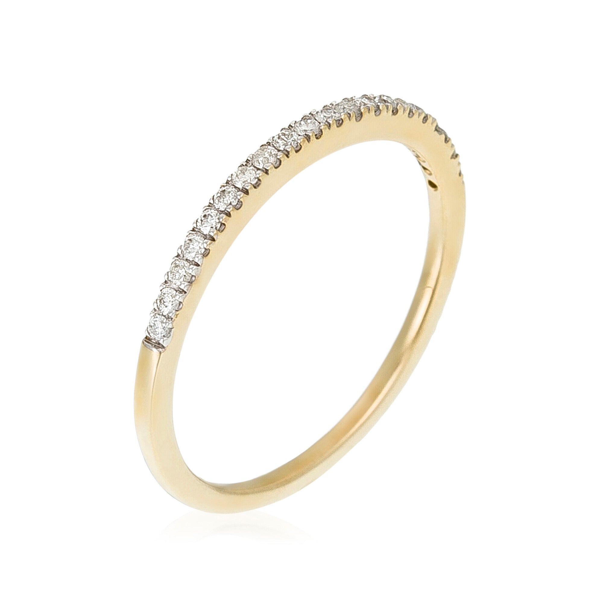 Bague "Alliance Délice" Diamants 0,16/20 - Or Jaune 375/1000