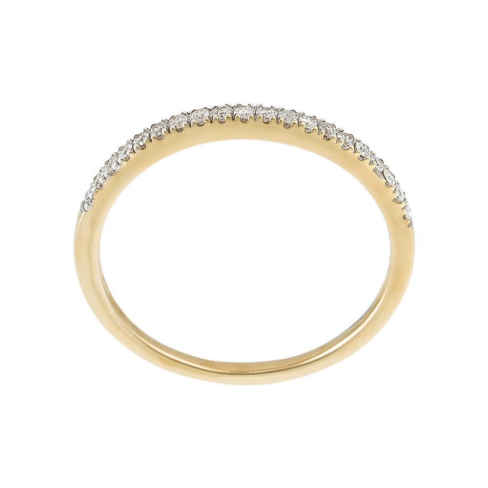 Bague "Alliance Délice" Diamants 0,16/20 - Or Jaune 375/1000