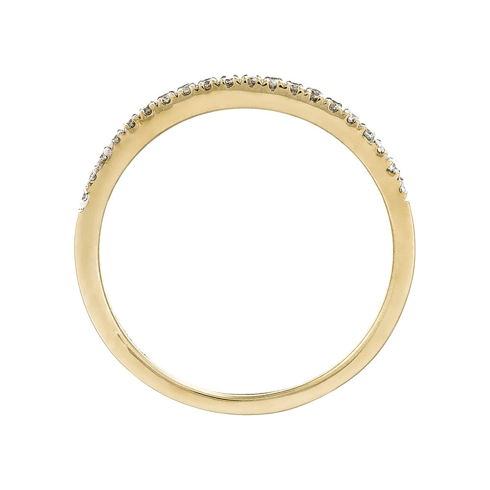 Bague "Alliance Délice" Diamants 0,16/20 - Or Jaune 375/1000