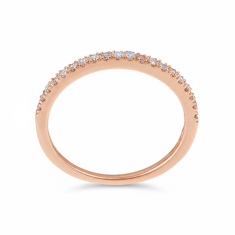 Bague "Alliance Délice" Diamants 0,16/20 - Or Rose 375/1000