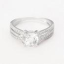 Bague "Étincelante" D0,383/60; Wt1,573/1 - Or Blanc 375/1000
