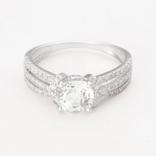 Bague "Étincelante" D0,383/60; Wt1,573/1 - Or Blanc 375/1000
