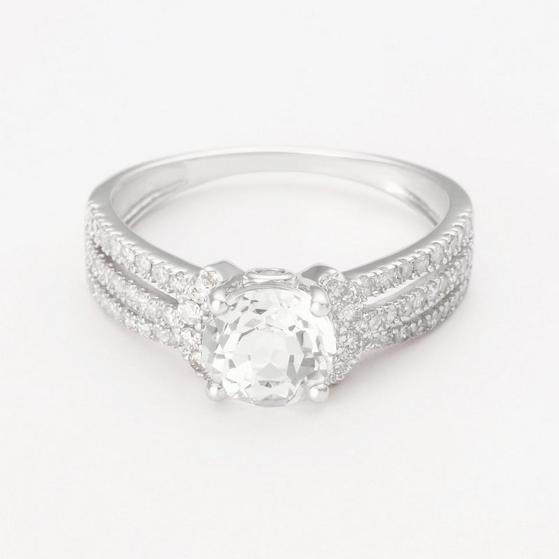 Bague "Étincelante" D0,383/60; Wt1,573/1 - Or Blanc 375/1000