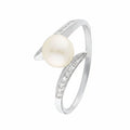 Bague "Fenoa" D 0,054/12 Perle 1 - Or Blanc 375/1000