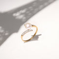 Anello "Fenoa" D 0,054/12 Perla 1 - Oro giallo 375/1000