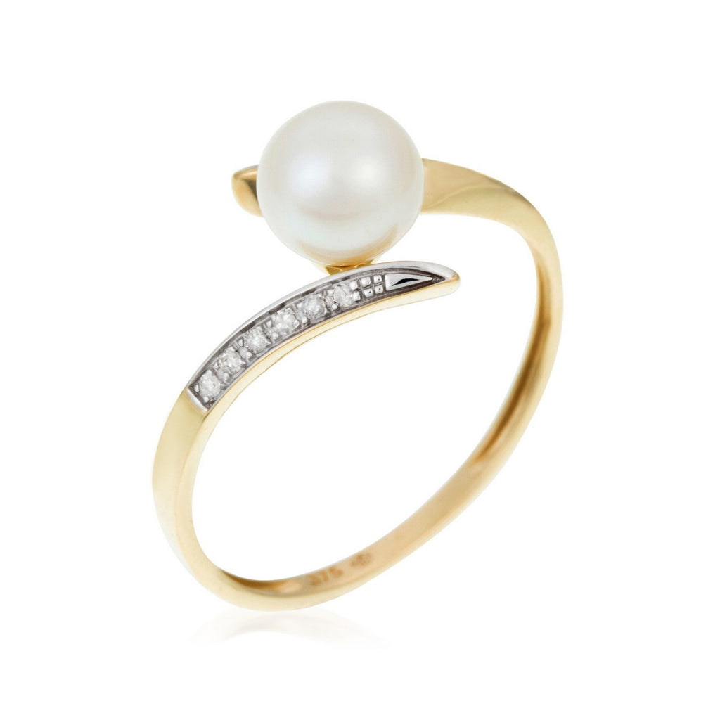 Anello "Fenoa" D 0,054/12 Perla 1 - Oro giallo 375/1000