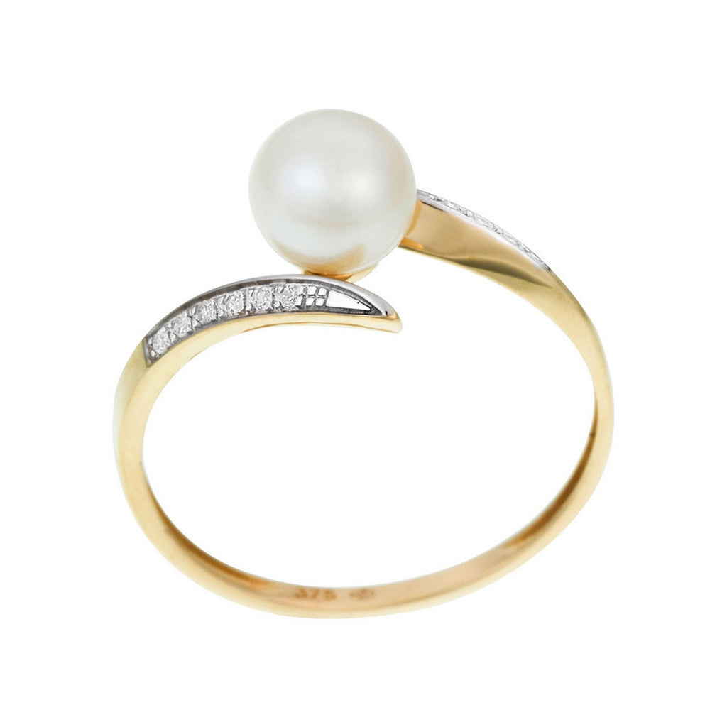 Anello "Fenoa" D 0,054/12 Perla 1 - Oro giallo 375/1000