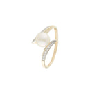 Bague "Fenoa" D 0,054/12 Perle 1 - Or Jaune 375/1000