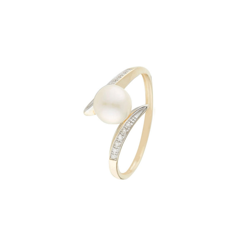 Bague "Fenoa" D 0,054/12 Perle 1 - Or Jaune 375/1000