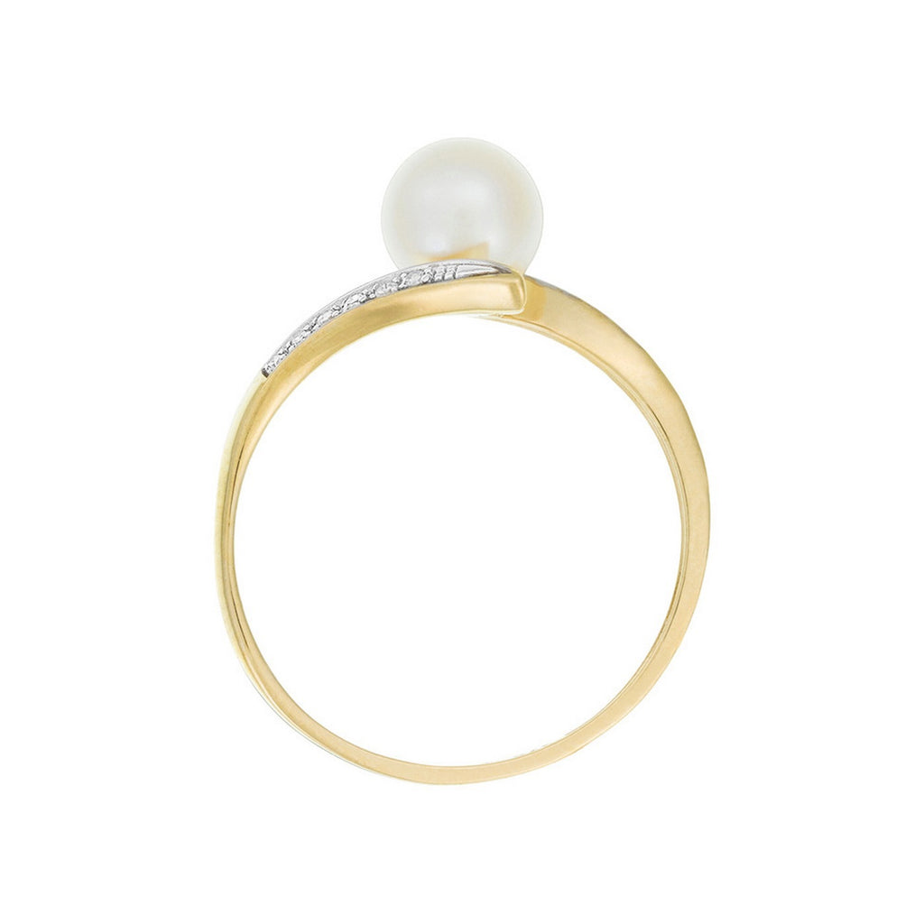 Anello "Fenoa" D 0,054/12 Perla 1 - Oro giallo 375/1000