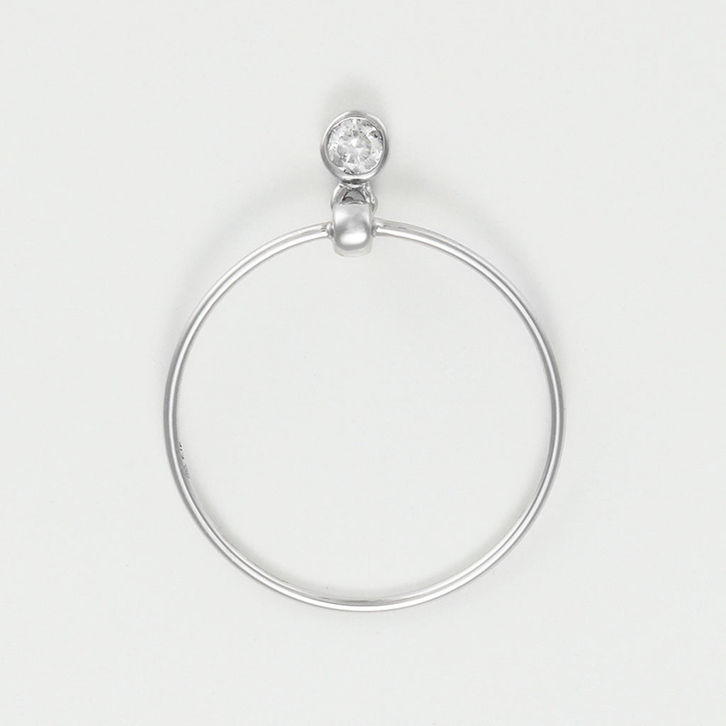 Anillo "Binja" D 0.068/1 - Oro blanco 375/1000