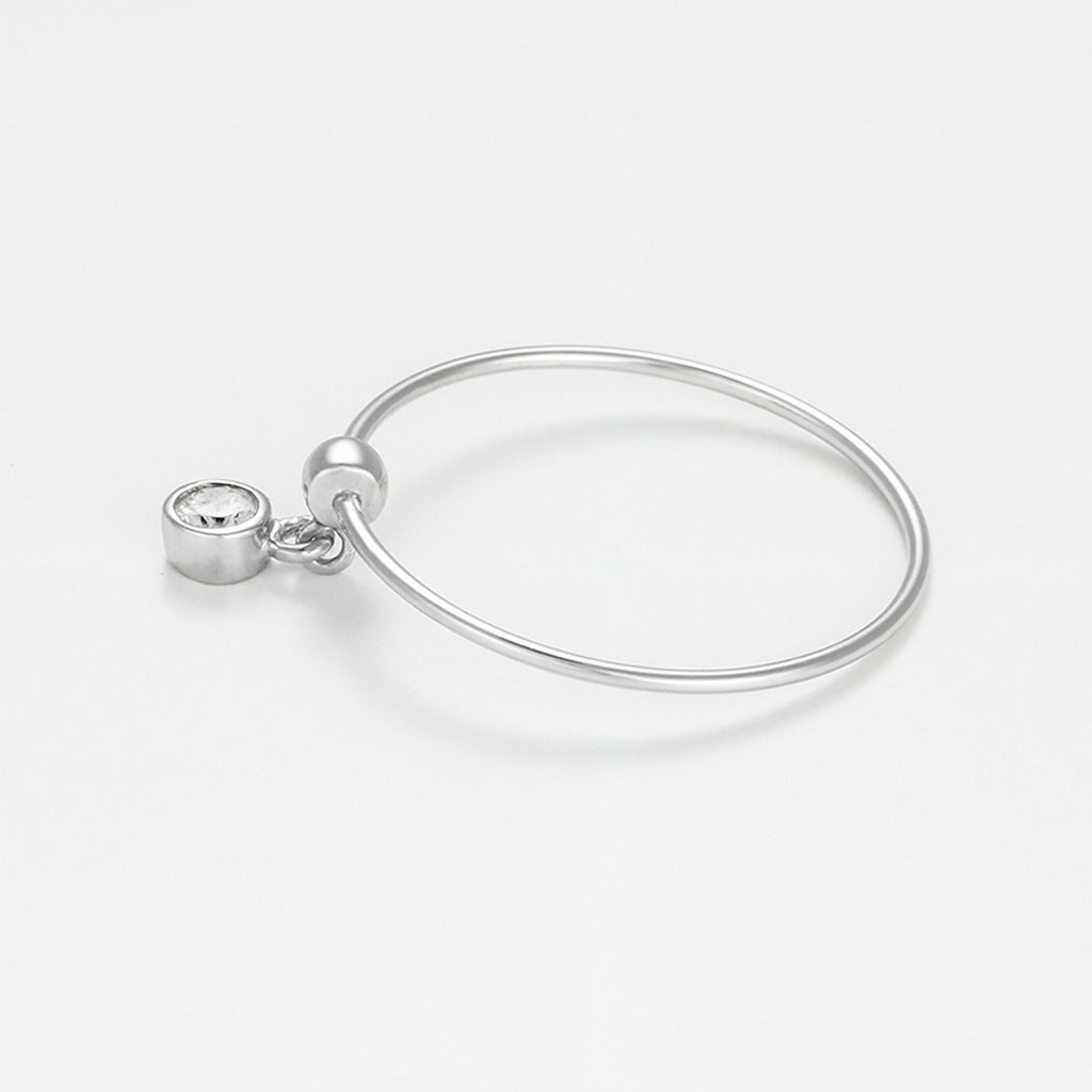 Anillo "Binja" D 0.068/1 - Oro blanco 375/1000