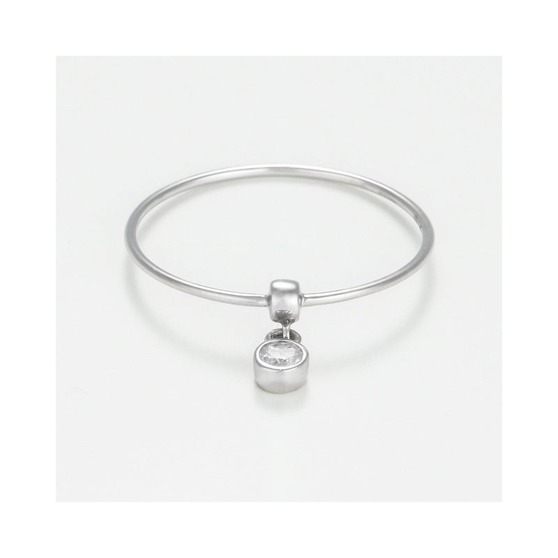 Bague "Binja" D 0,068/1 - Or Blanc 375/1000