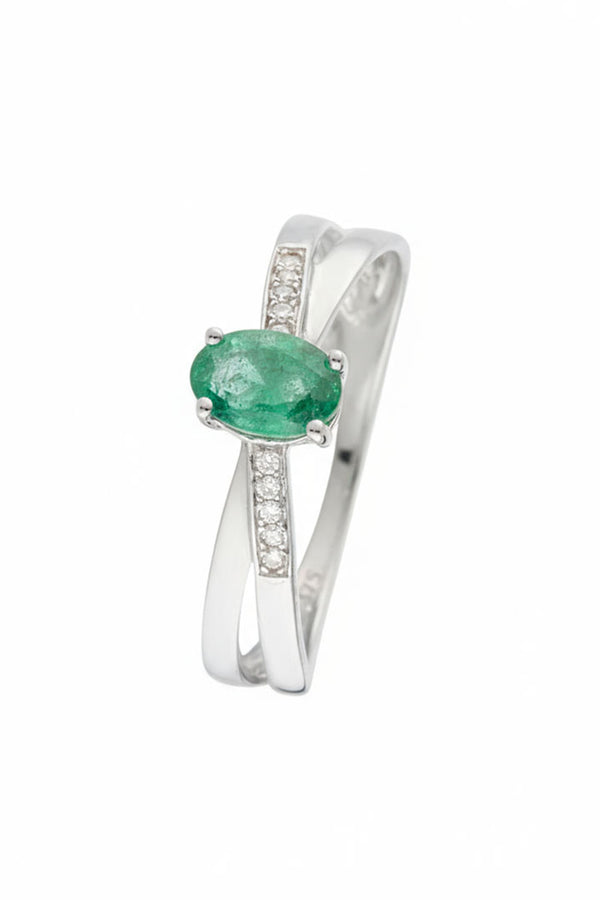 Bague "Ambi" D 0,035/10 Emeraude 0,605/1