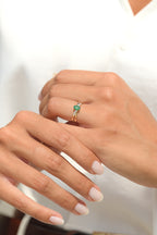 Bague "Ambi" D 0,035/10 Emeraude 0,605/1 - Or Jaune 375/1000